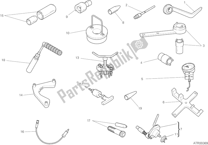 All parts for the 01a - Workshop Service Tools, Engine of the Ducati Diavel Xdiavel S Thailand 1260 2019